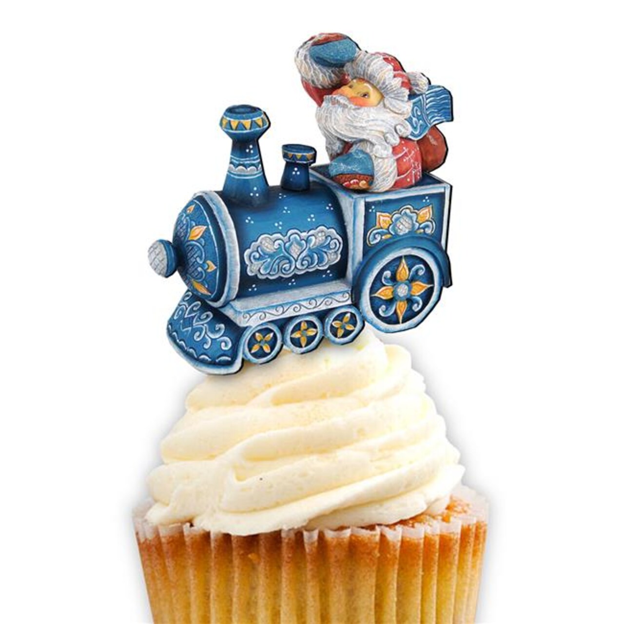 G.DeBrekht 8129211CT Train Ride Santa Cupcake &#x26; Cake Toppers